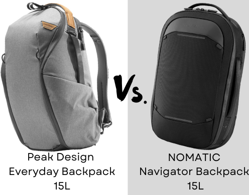 NOMATIC Navigator Backpack 15L vs. Peak Design Everyday Backpack Zip 15L: A Detailed Comparison Review